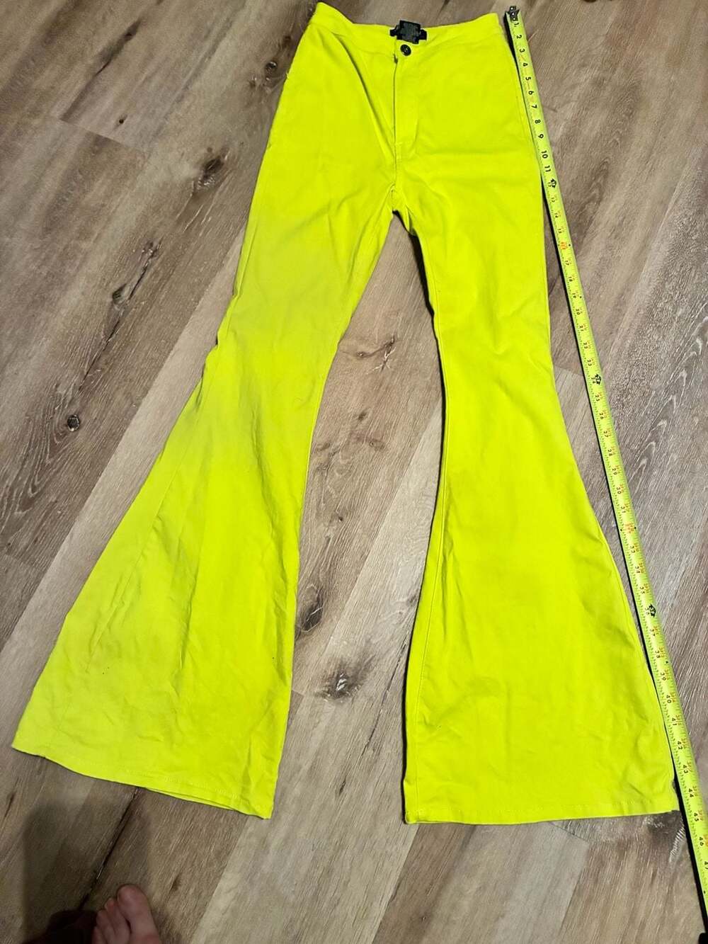 JC JQ Bell Bottom Pants Neon Yellow